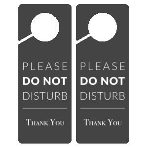 Do Not Disturb Door Hanger Sign