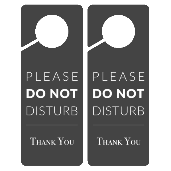 Do Not Disturb Door Hanger Sign